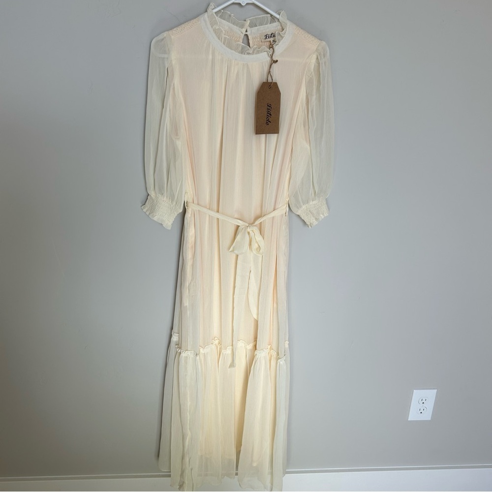 Women’s Listicle Dress, Cream, Large